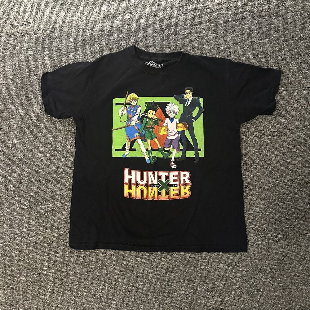 Hunter x Hunter Main Character Lineup Shirt Mens Black Sz XS Japanese Anime